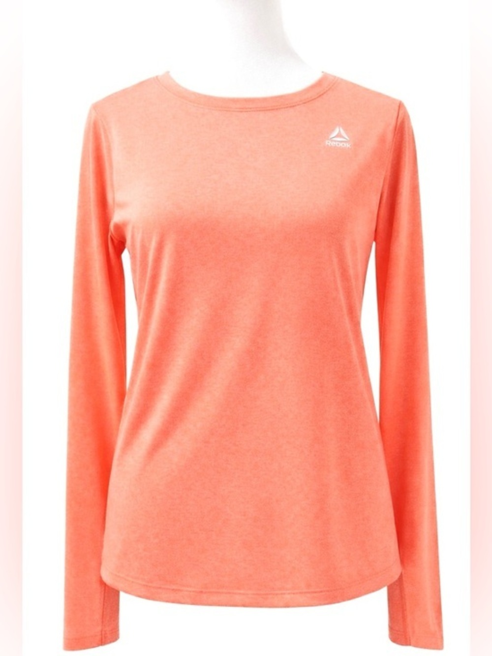Reebok Peach Coral Long Sleeve Active Top XS Moisture Wicking NWT